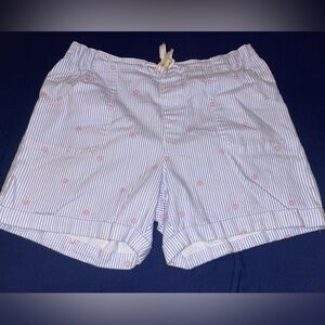 Striped Blue and White Girls Shorts